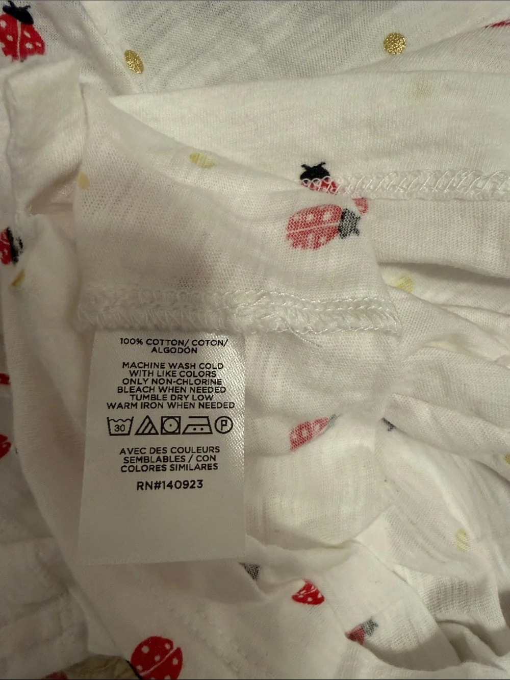LOFT White Tee with Red Ladybug Motif - Picture 4 of 4
